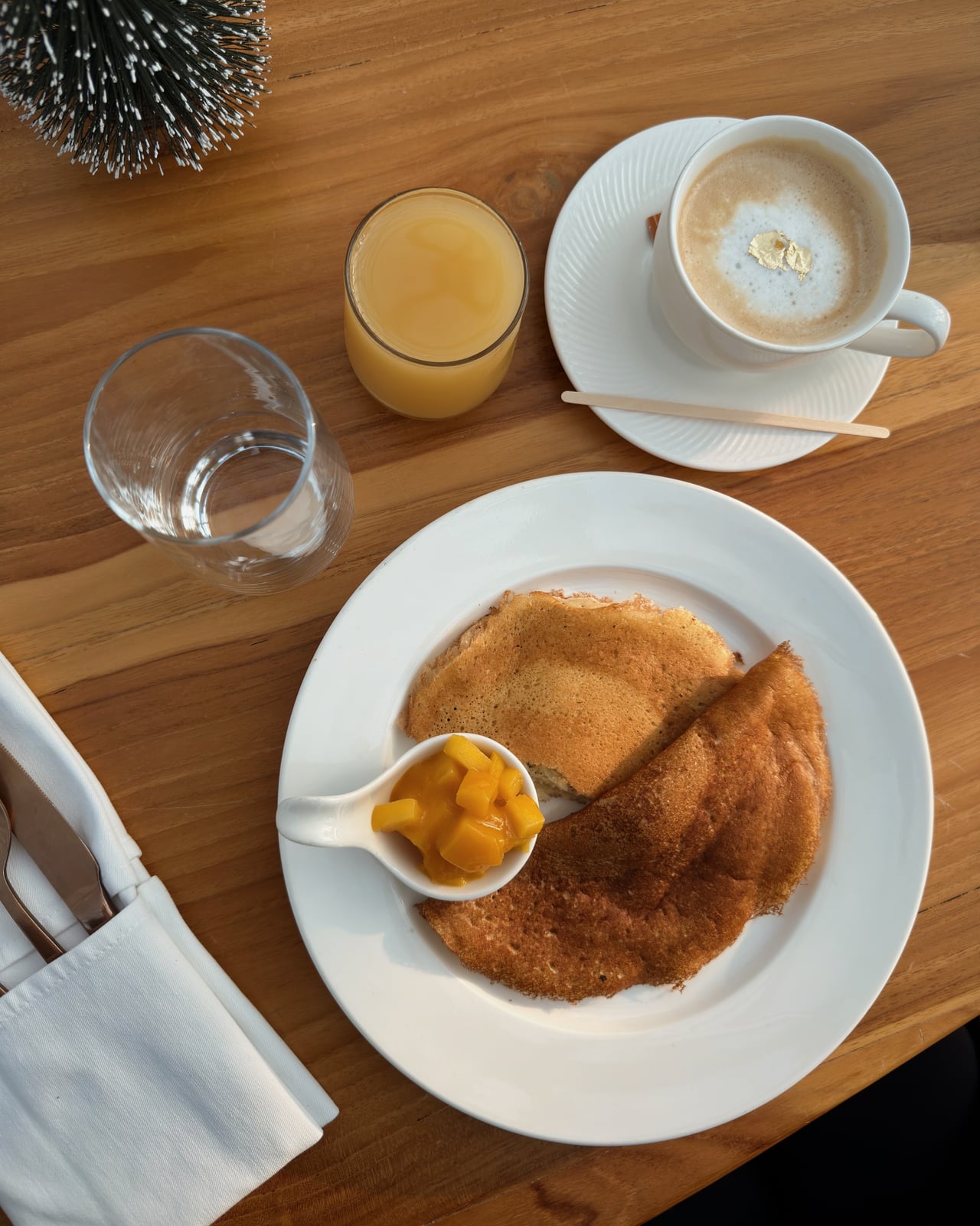 A considered breakfast spread at LuxeGlamp